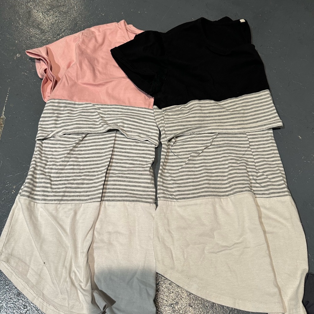Striped Color Block T-Shirts
